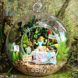 DIY Handcraft Miniature Dolls House LED Lights Alice's Forest Afternoon Tea