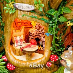 DIY Handcraft Miniature Little Squirrels Country Lodge Free Standing Frame