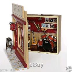 DIY Handcraft Miniature Project Dolls House European Musical Instruments Shop