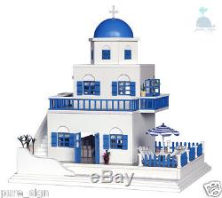 DIY Handcraft Miniature Project Dolls House My White Church Villa in Santorini