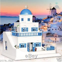 DIY Handcraft Miniature Project Dolls House My White Church Villa in Santorini