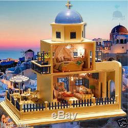 DIY Handcraft Miniature Project Dolls House My White Church Villa in Santorini