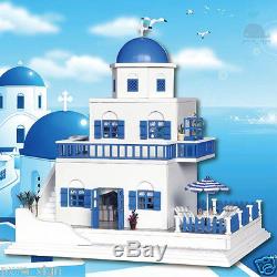 DIY Handcraft Miniature Project Dolls House My White Church Villa in Santorini