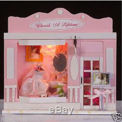 DIY Handcraft Miniature Project Kit Dolls House European The Wedding Dress Shop