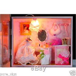 DIY Handcraft Miniature Project Kit Dolls House European The Wedding Dress Shop