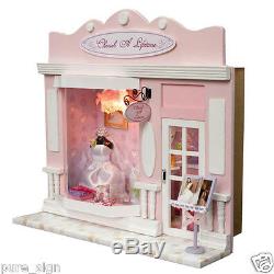 DIY Handcraft Miniature Project Kit Dolls House European The Wedding Dress Shop