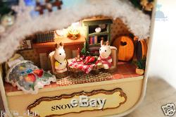 DIY Handcraft Miniature Project Kit Dolls House The Snow Dream Tin Box