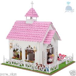 DIY Handcraft Miniature Project My Pink Wedding Chapel Italy Wooden Dolls House