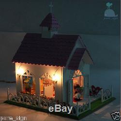 DIY Handcraft Miniature Project My Pink Wedding Chapel Italy Wooden Dolls House