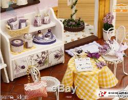 DIY Handcraft Miniature Project Rotating My Lavender Garden Wooden Dolls House