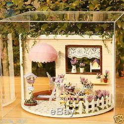 DIY Handcraft Miniature Project Rotating My Lavender Garden Wooden Dolls House