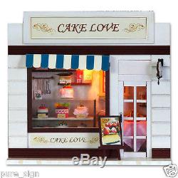 DIY Handcraft Miniature Project Wooden Dolls House European Miniature Cake Shop