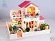 Diy Handcraft Miniature Project Wooden Dolls House My Pink Little Villa