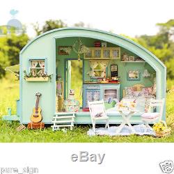 DIY Handcraft Miniature Project Wooden Dolls House My Stylish Holiday Caravan