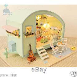 DIY Handcraft Miniature Project Wooden Dolls House My Stylish Holiday Caravan