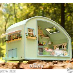 DIY Handcraft Miniature Project Wooden Dolls House My Stylish Holiday Caravan