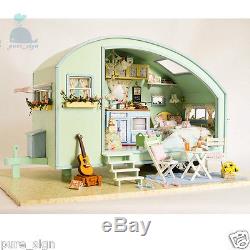 DIY Handcraft Miniature Project Wooden Dolls House My Stylish Holiday Caravan