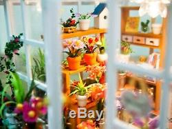 DIY Handcraft Miniature Wooden Dolls House The Back Garden Greenhouse 2019