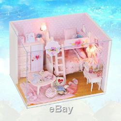 DIY Miniature Dollhouse Kit Realistic Mini 3D Wooden House Room Craft Christmas