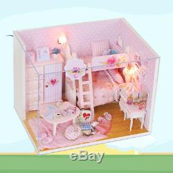 DIY Miniature Dollhouse Kit Realistic Mini 3D Wooden House Room Craft Christmas
