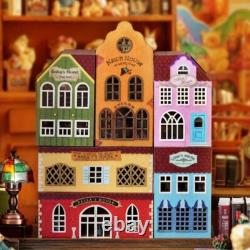 DIY Miniature Dollhouse Kit With Furniture Lights Assembly Wooden Town Model Gifts DIY Miniature Dollhouse Kit With Furniture Lights Assembly Wooden Town Model Gifts