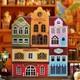 Diy Miniature Dollhouse Kit With Furniture Lights Assembly Wooden Town Model Gifts