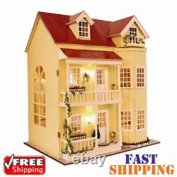 DIY Miniature Dollhouse Kit Wooden Mini Doll House Accessories with Furniture