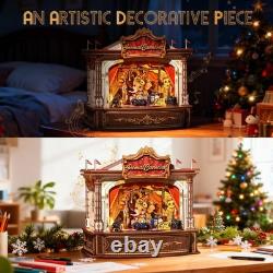 DIY Miniature Wooden Music Box Dollhouse Kit Animal Carnival 3D Puzzle Handmade