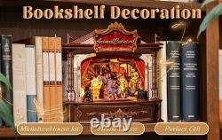 DIY Miniature Wooden Music Box Dollhouse Kit Animal Carnival 3D Puzzle Handmade
