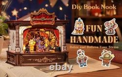 DIY Miniature Wooden Music Box Dollhouse Kit Animal Carnival 3D Puzzle Handmade