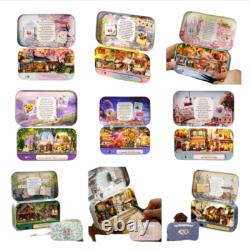 DIY Wooden Dollhouse Kit Handmade Miniature Box Theatre with Furniture Assembly
