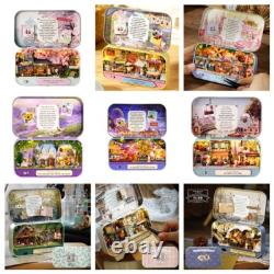 DIY Wooden Dollhouse Kit Handmade Miniature Box Theatre with Furniture Assembly