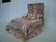 Dollhouse Bed/ Handmade/ Pink With Bedding