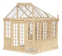 DOLLHOUSE MINIATURE Greenhouse Conservatory Garden Room Unfinished 1/12th sc