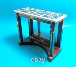DOLLS HOUSE MINIATURE PIETRA DURA REAL MARBLE TABLE BY KARL McNICHOLL