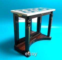 DOLLS HOUSE MINIATURE PIETRA DURA REAL MARBLE TABLE BY KARL McNICHOLL