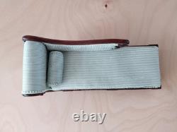 David Booth Miniature Dolls House Chaise Lounge In Striped Silk