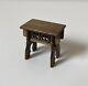 David Hurley Medieval Carved Oak Stool Miniature Dollshouse