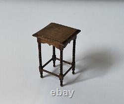 David Wadley Miniature Wooden Side Table Dollshouse