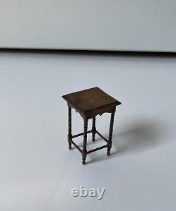 David Wadley Miniature Wooden Side Table Dollshouse