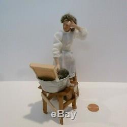 Dawn Adams Miniature Washer Woman Doll With Bucket Of Suds