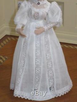 Debra Hammond Victorian Lady Doll White Lace Artisan Dollhouse Miniature DH-M300