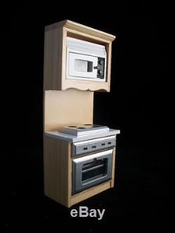 Deluxe Kitchen Set Oak T4725 dollhouse miniature 8pc 1/12 scale wood