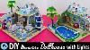 Diy Miniature Doll House With Led Lights Clear Summer Villas