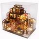 Doll House 3d Puzzle Wooden Miniature Diy Assembly Building Model Kit Decoration