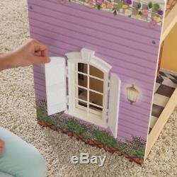 Doll House Large Wooden Kids Play Mansion Furniture Dollhouse Fits Barbie Toy