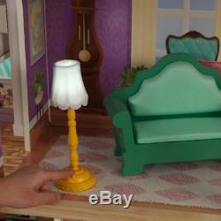 Doll House Large Wooden Kids Play Mansion Furniture Dollhouse Fits Barbie Toy