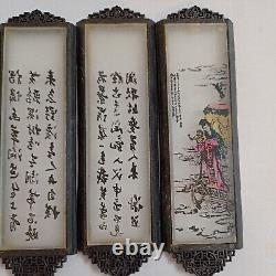 Doll House Miniature Japanese Wall Plaques Bakelite Antique