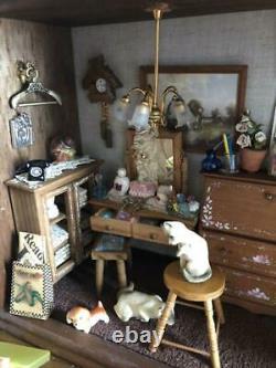 Doll House Miniatures Living Room Box Collectable Wooden Antique Rare