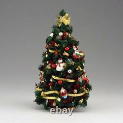 Doll House Shoppe Red Gold Christmas Tree dhs49123 Miniature